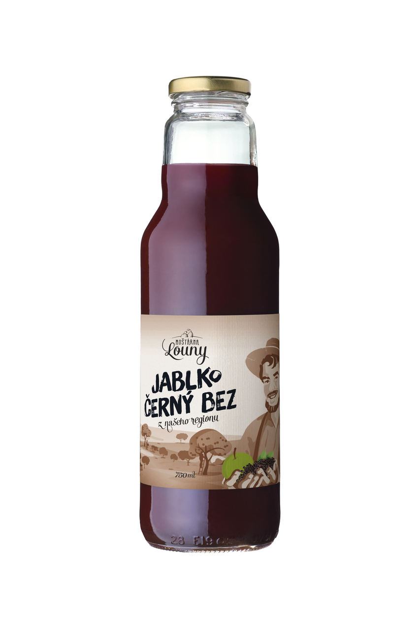MOŠTÁRNA Louny Mošt jablko černý bez 750 ml