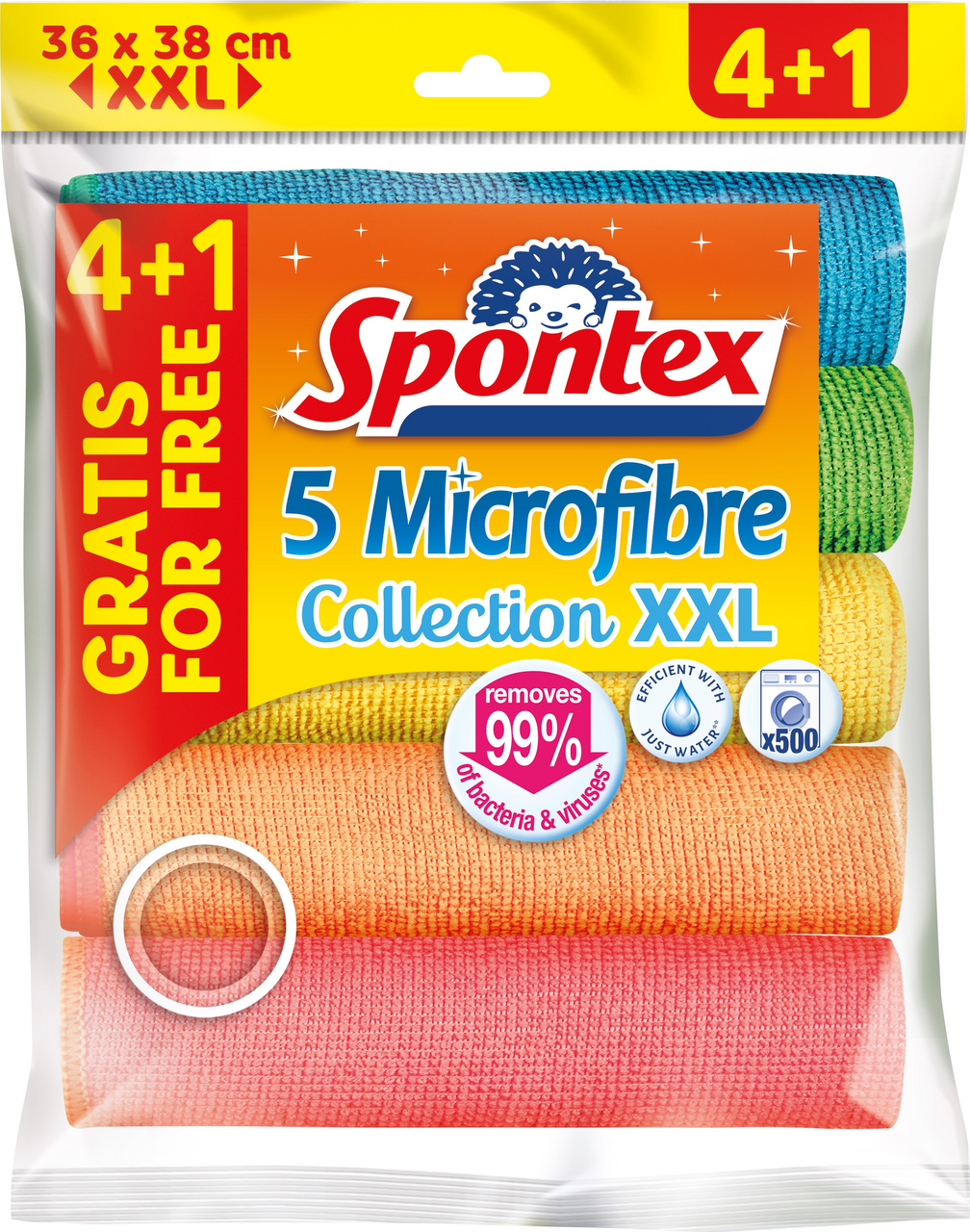 Spontex Utěrka Microfibre XXL 4 + 1 ks