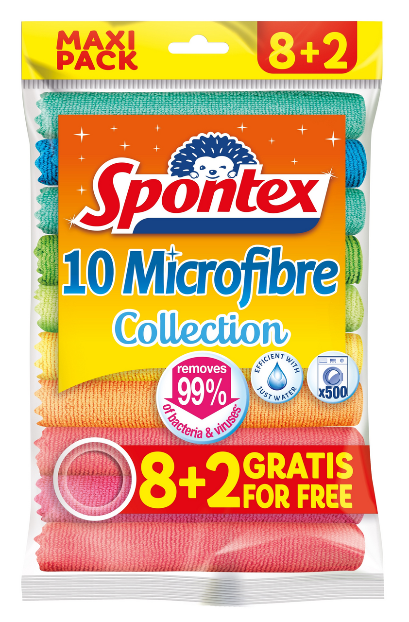Spontex Utěrka Microfibre 8 + 2 ks