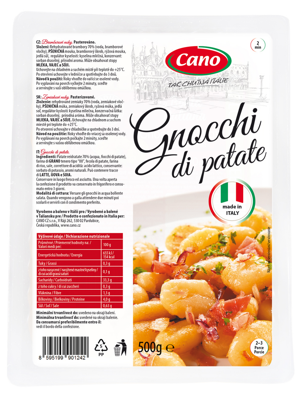 LA BONTI ITALIANA Cano Noky bramborové 70% 500 g