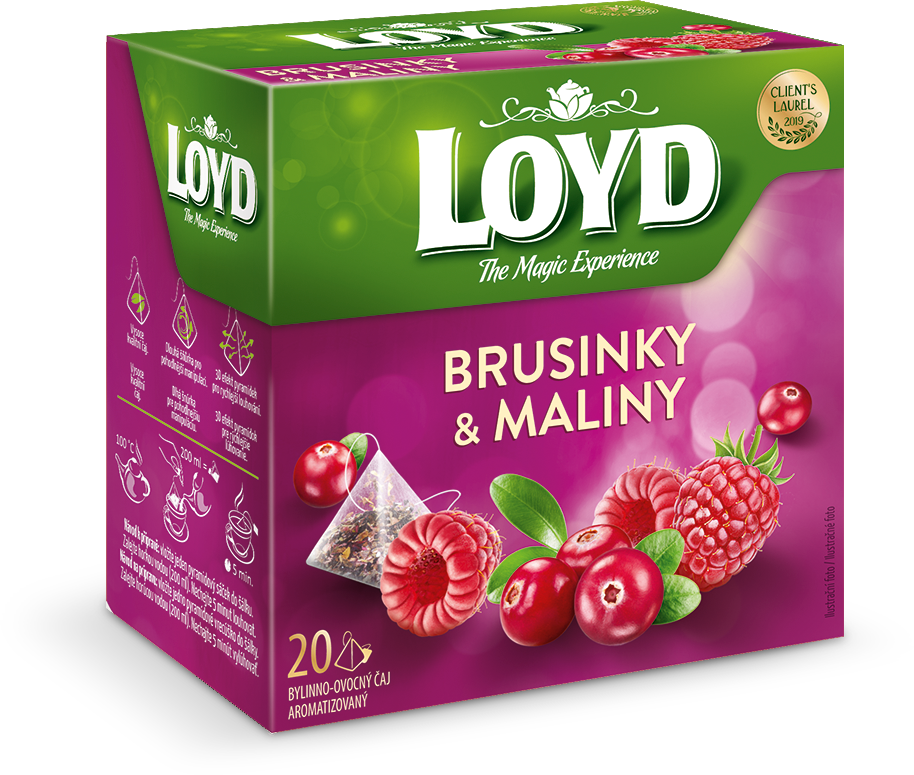 LOYD čaj brusinka/malina pyramidový 20 x 2 g