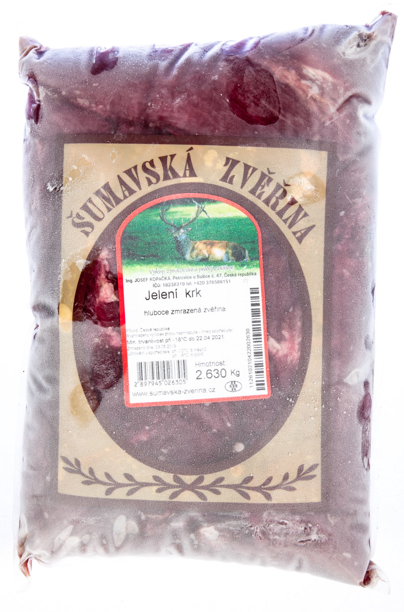 Jelení krkovice mraž. váž. cca 1 kg