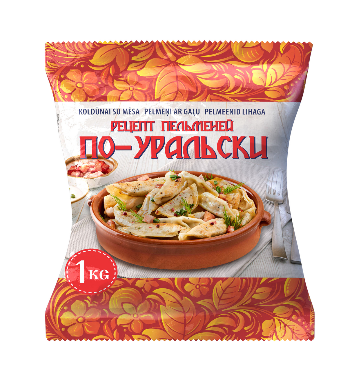 Pelmeni Taštičky s drůbežím masem mraž. 1 kg