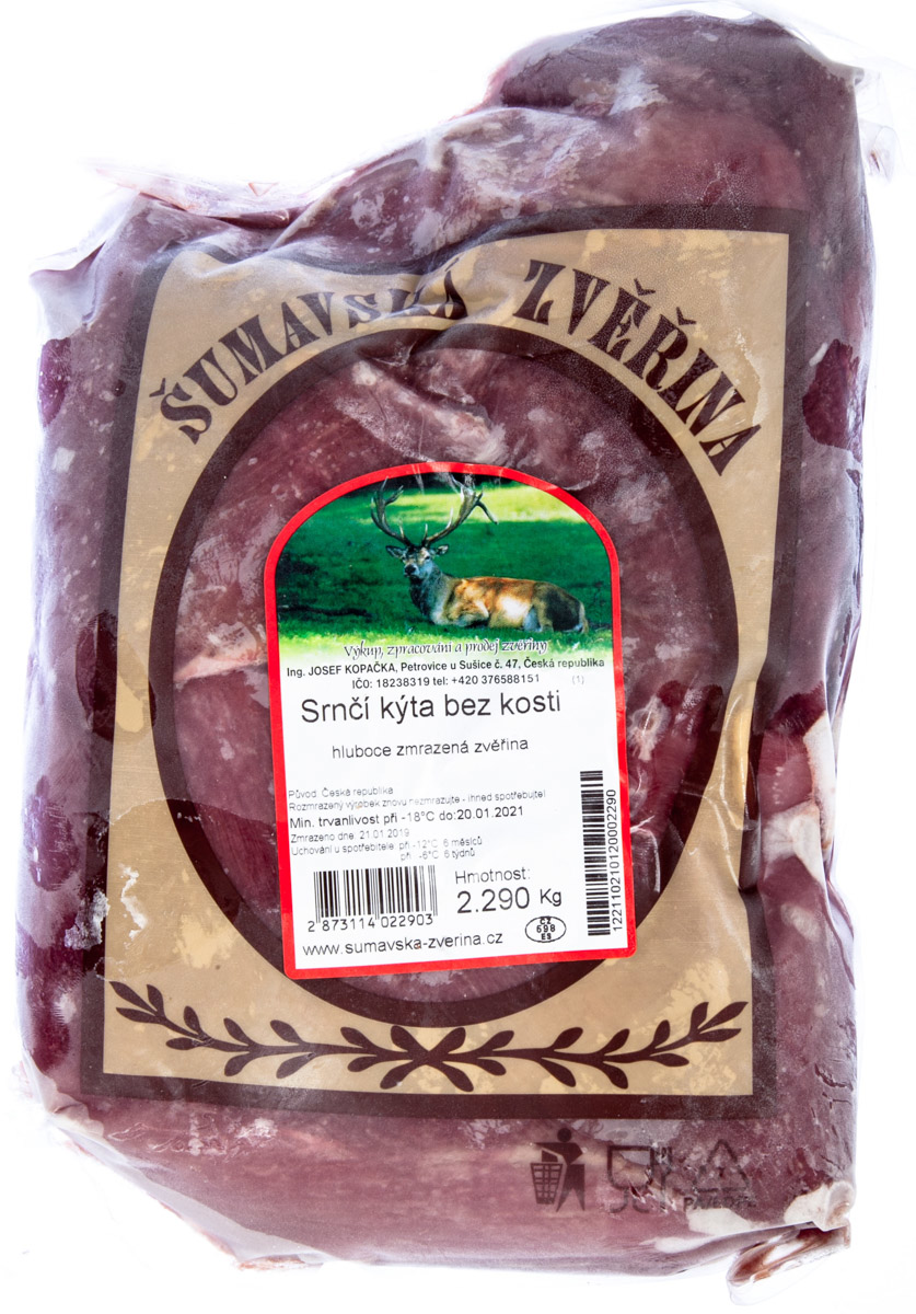 Srnčí kýta bez kosti mraž. váž. cca 2,4 kg