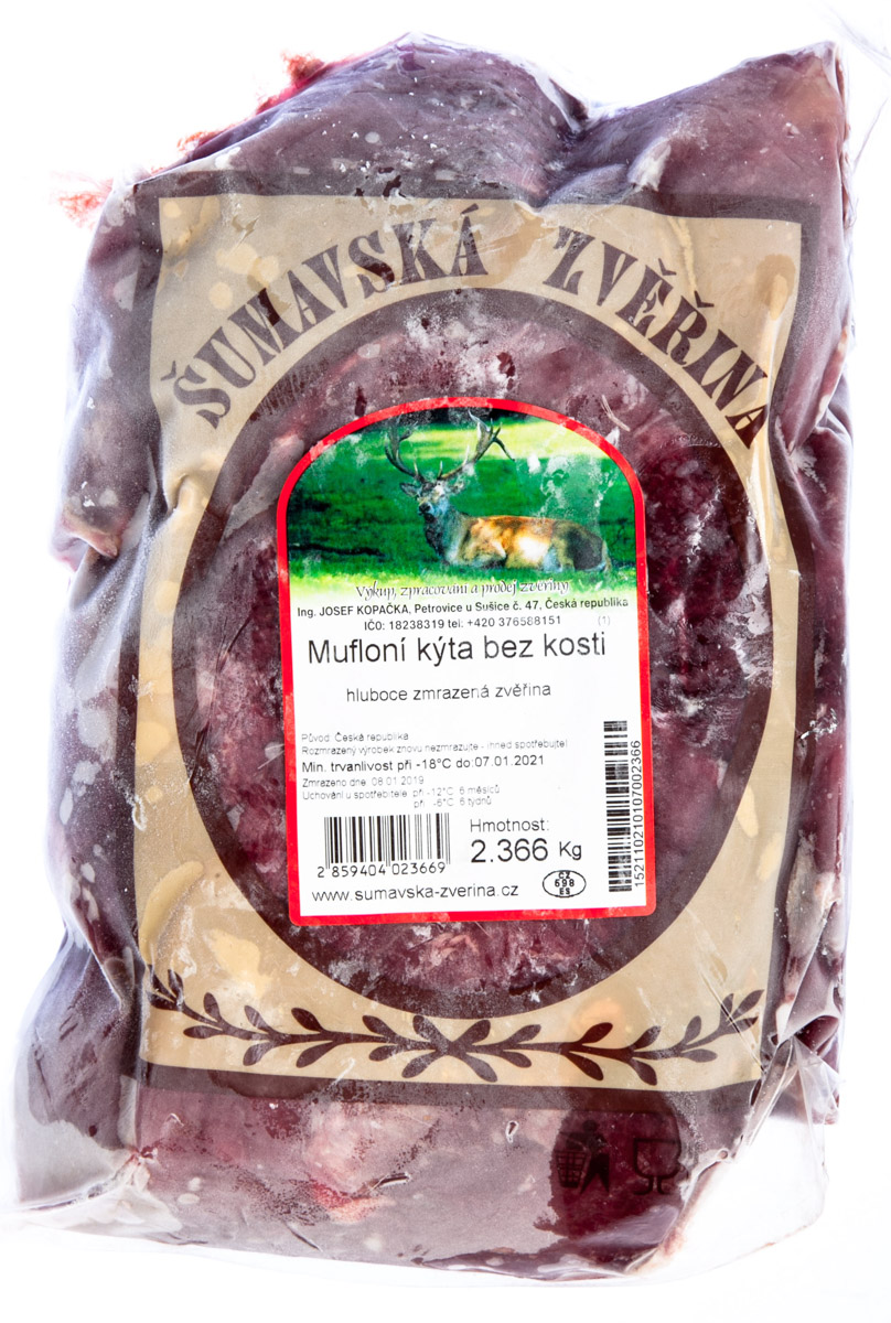 Mufloní kýta bez kosti mraž. cca 2,5 kg