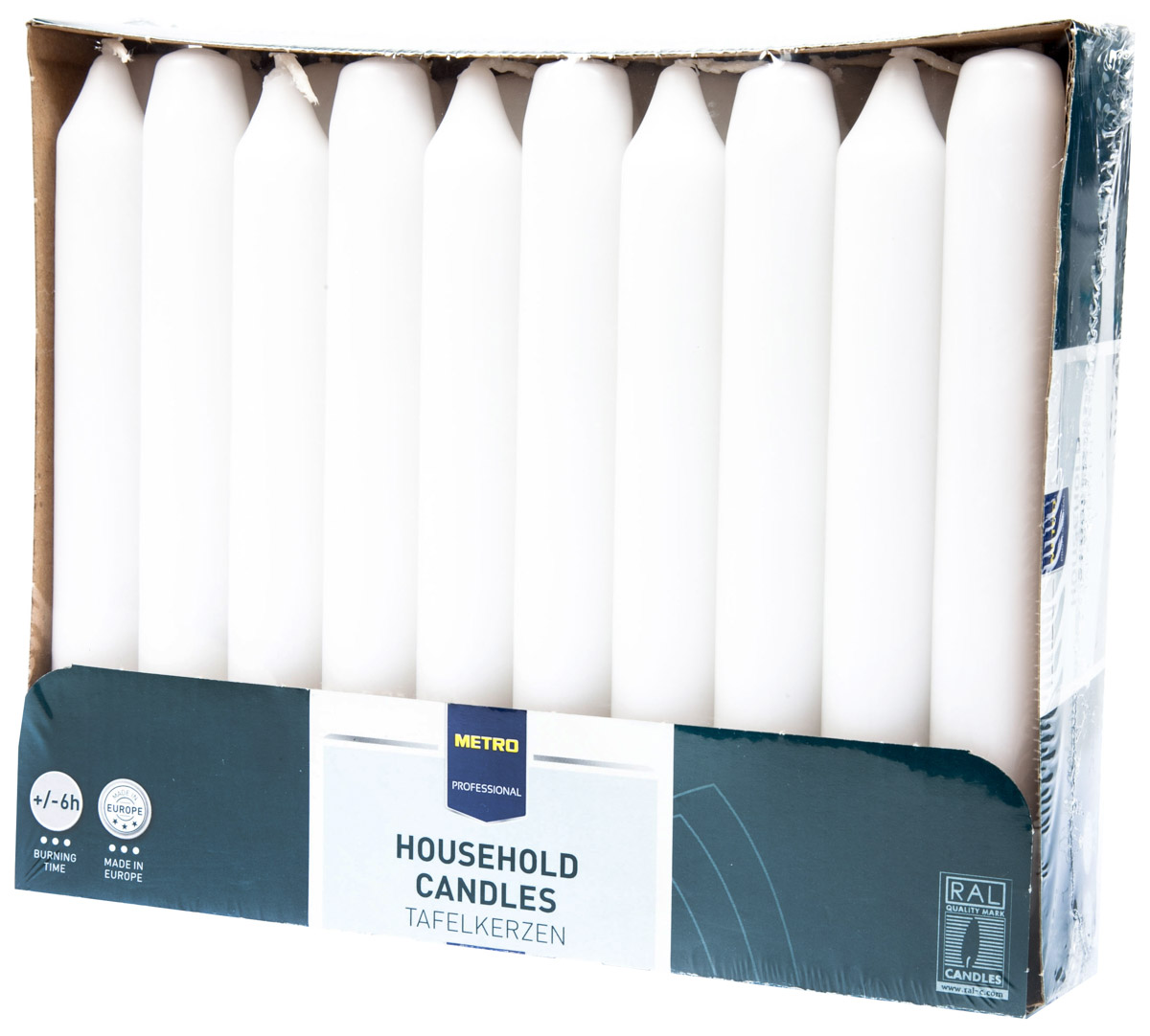 METRO PROFESSIONAL Svíčka 2 x 18 cm bílá 30 ks