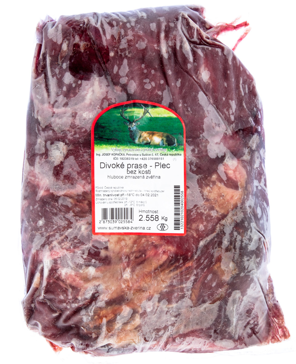 Divočák plec bez kosti mraž. váž. cca 2,5 kg