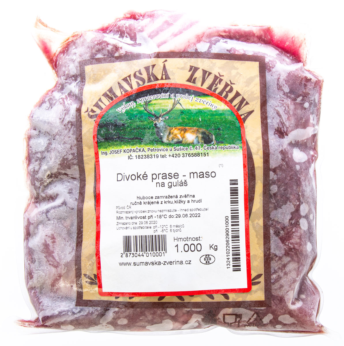 Divočák guláš mraž. váž. cca 1 kg