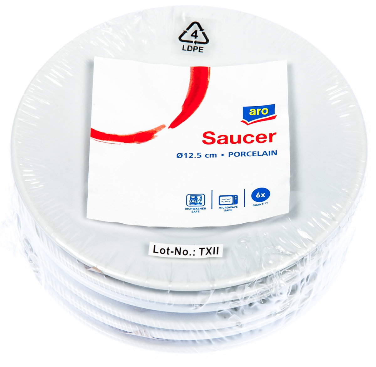aro Podšálek BASIC 12,5 cm k šálku 150 ml porcelán 6 ks