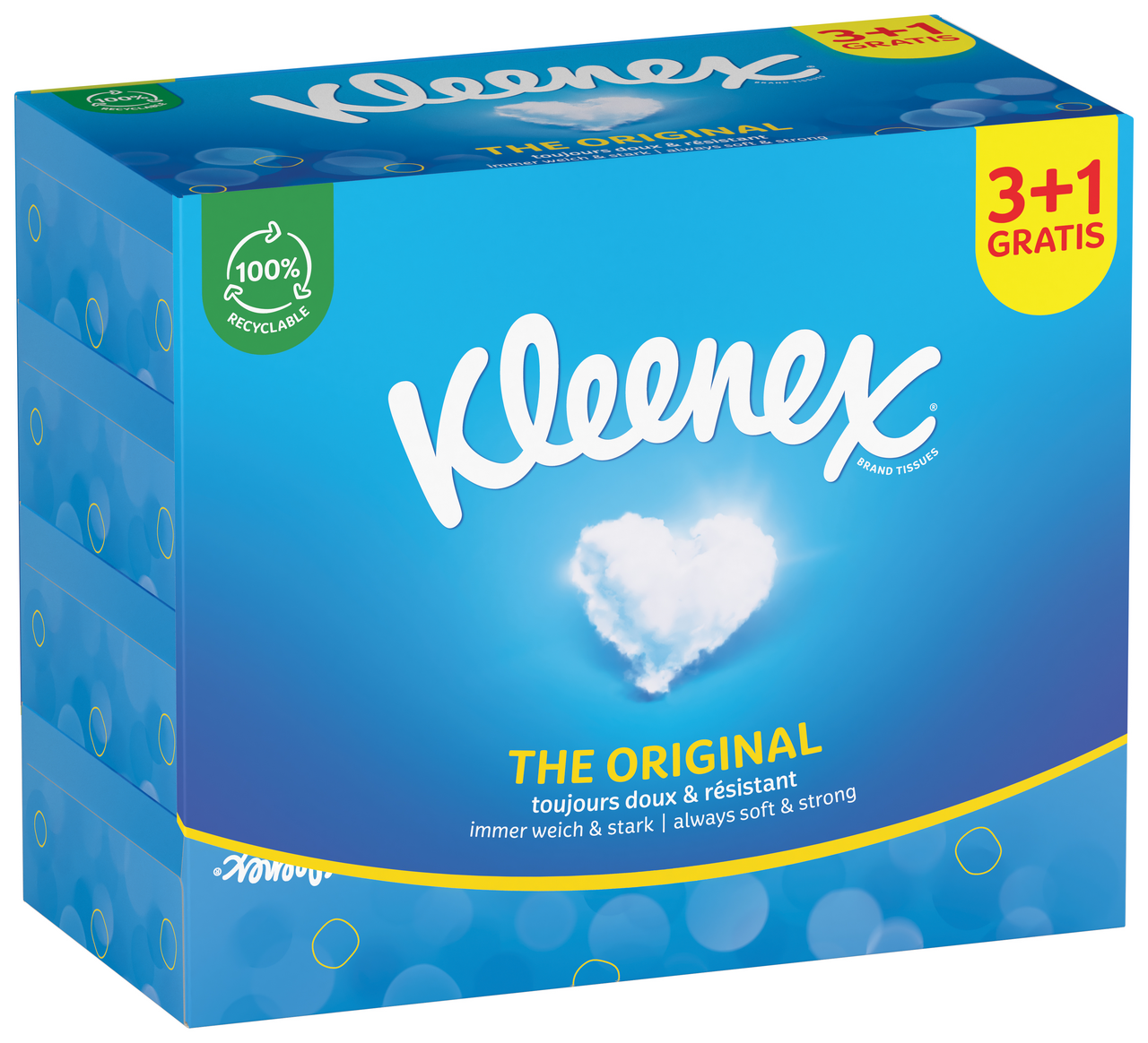 Kleenex Original kapesníky 3vrstvé 4 x 72 ks box