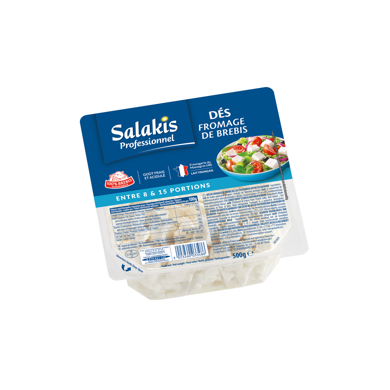 Salakis Sýr ovčí kostky chlaz. 500 g