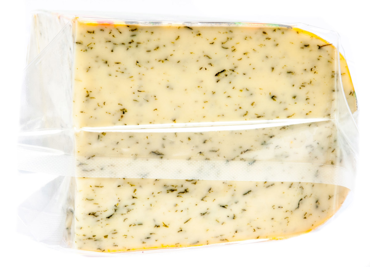 VAT 33 Gouda bylinky sýr výkroj chlaz. váž. cca 1,1 kg