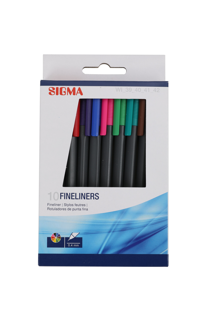 SIGMA Fineliner 0,4 mm mix 10 ks