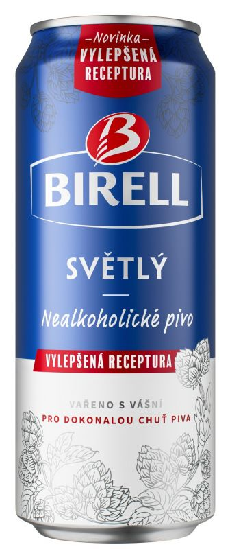 BIRELL Světlý Pivo nealkoholické 500 ml plech