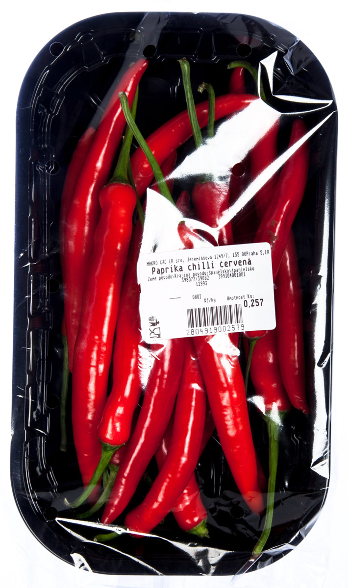 Paprika Chilli červená čerstvá váž. cca 250 g