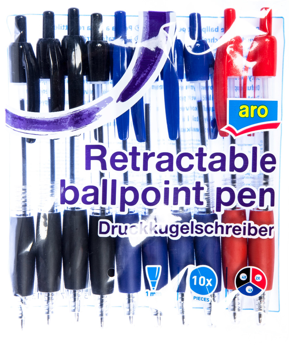 aro Pero kuličkové 1,0 mm mix barev 10 ks
