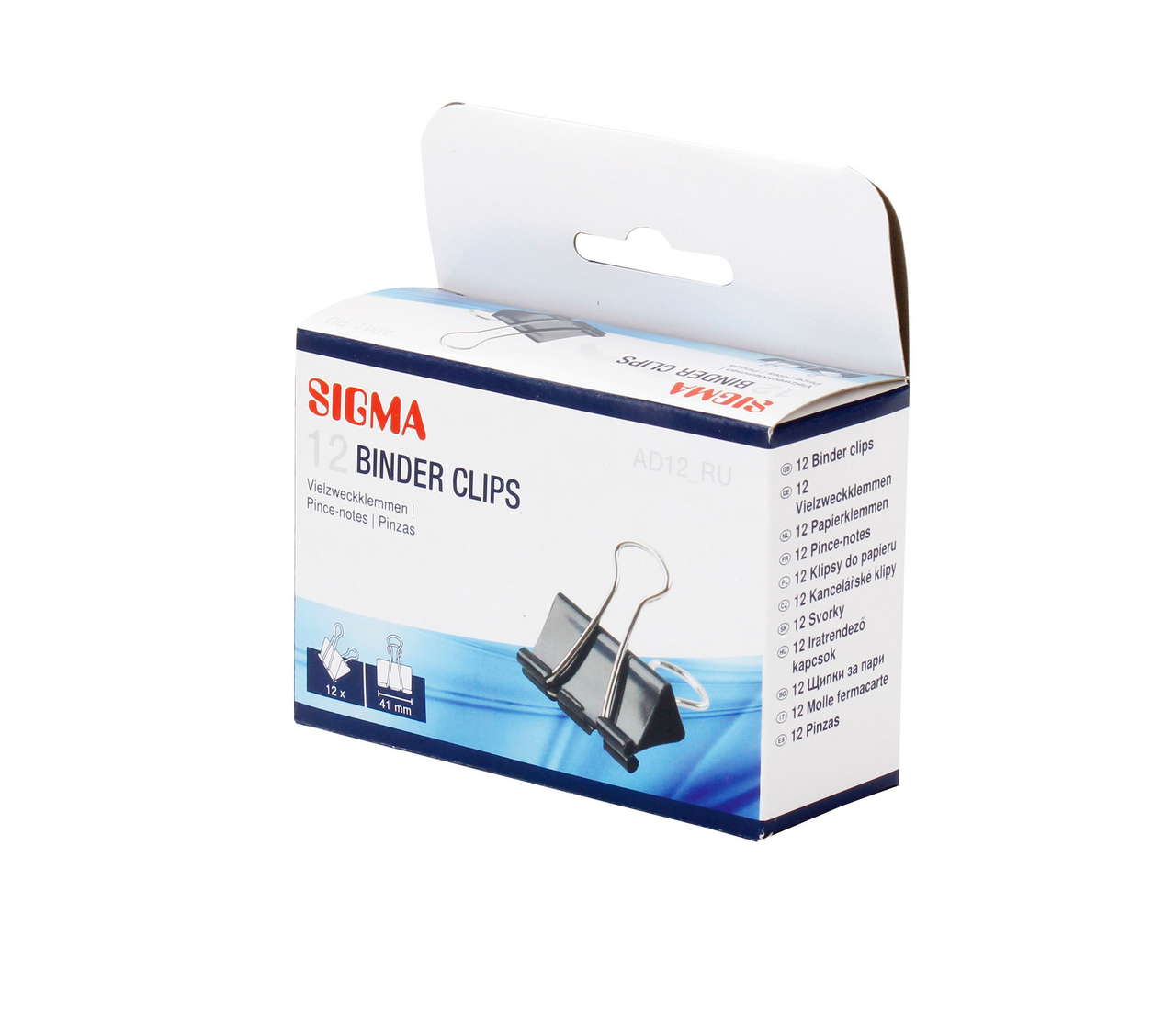SIGMA Klipy kancelářské 41 mm 12 ks