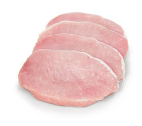 Vepřová pečeně bez kosti bez řetízku plátky chlaz. váž. 10 x 150 g vlastní výroba