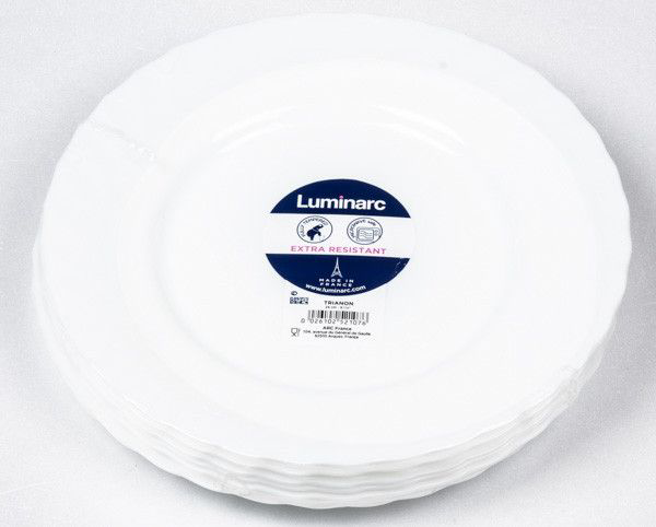 Luminarc Talíř mělký Trianon opálové sklo 24,5 cm 6 ks