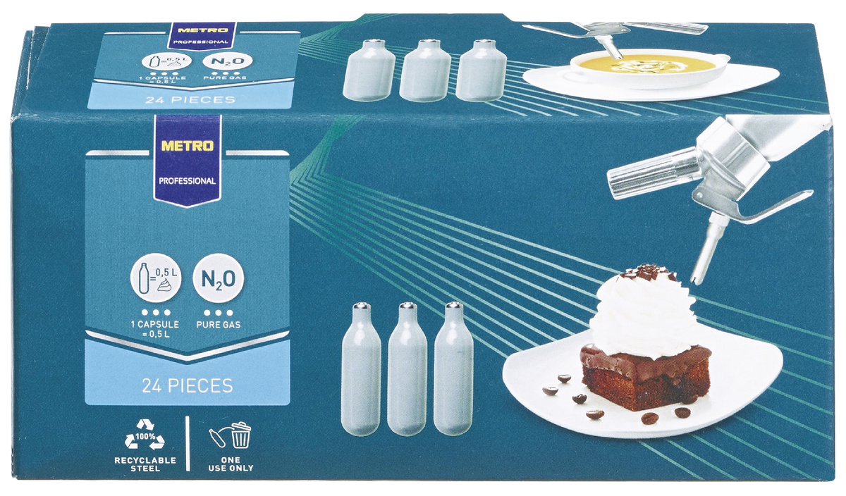 METRO PROFESSIONAL Bombičky na šlehačku 24 ks