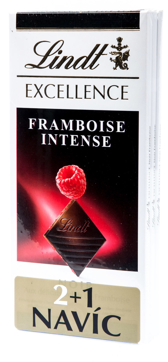 Lindt Excellence Čokoláda Intense malina 3 x 100 g