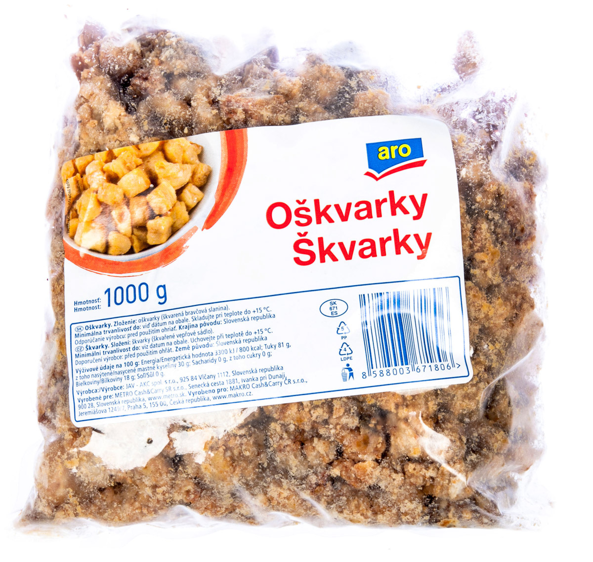 aro Vepřové škvarky chlaz. 1 kg