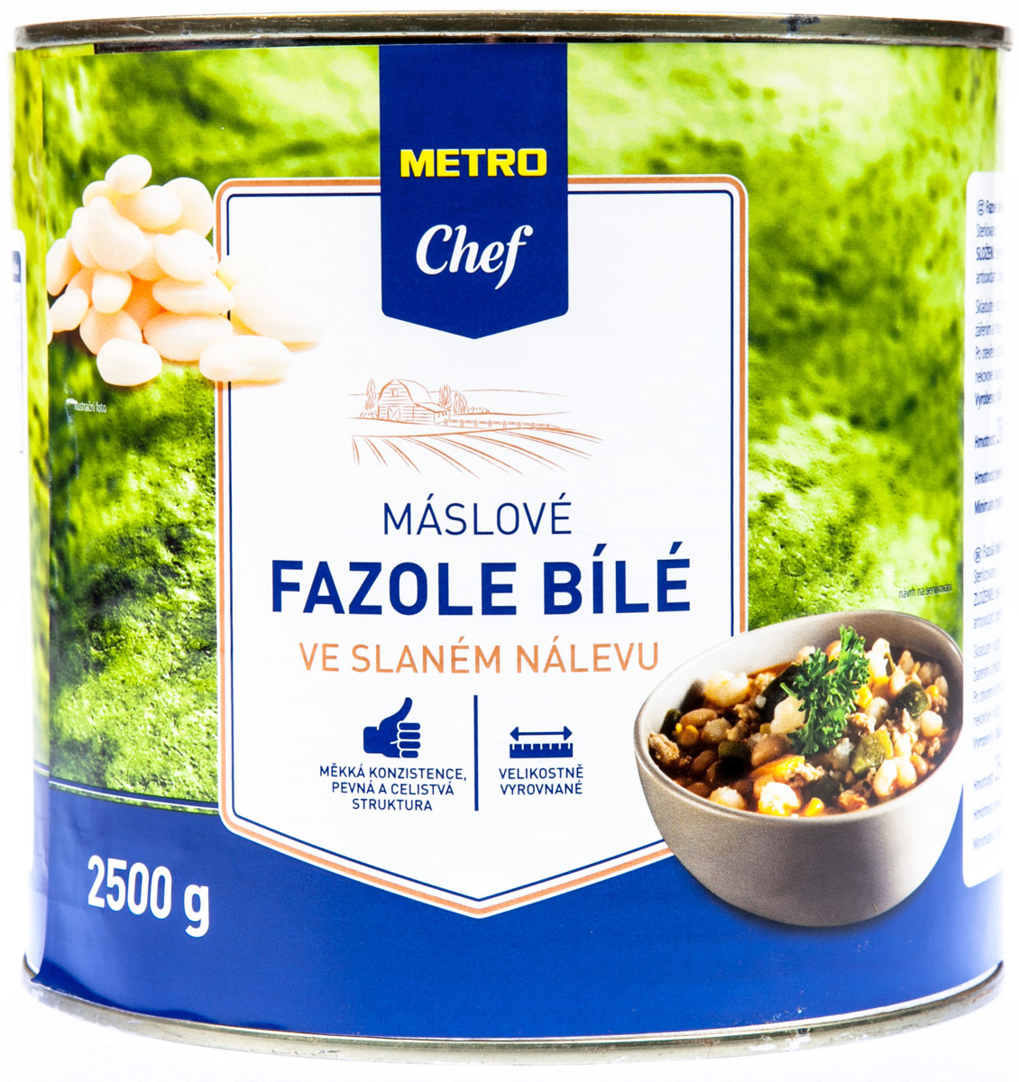 METRO Chef Fazole máslové bílé ve slaném nálevu 2500 g