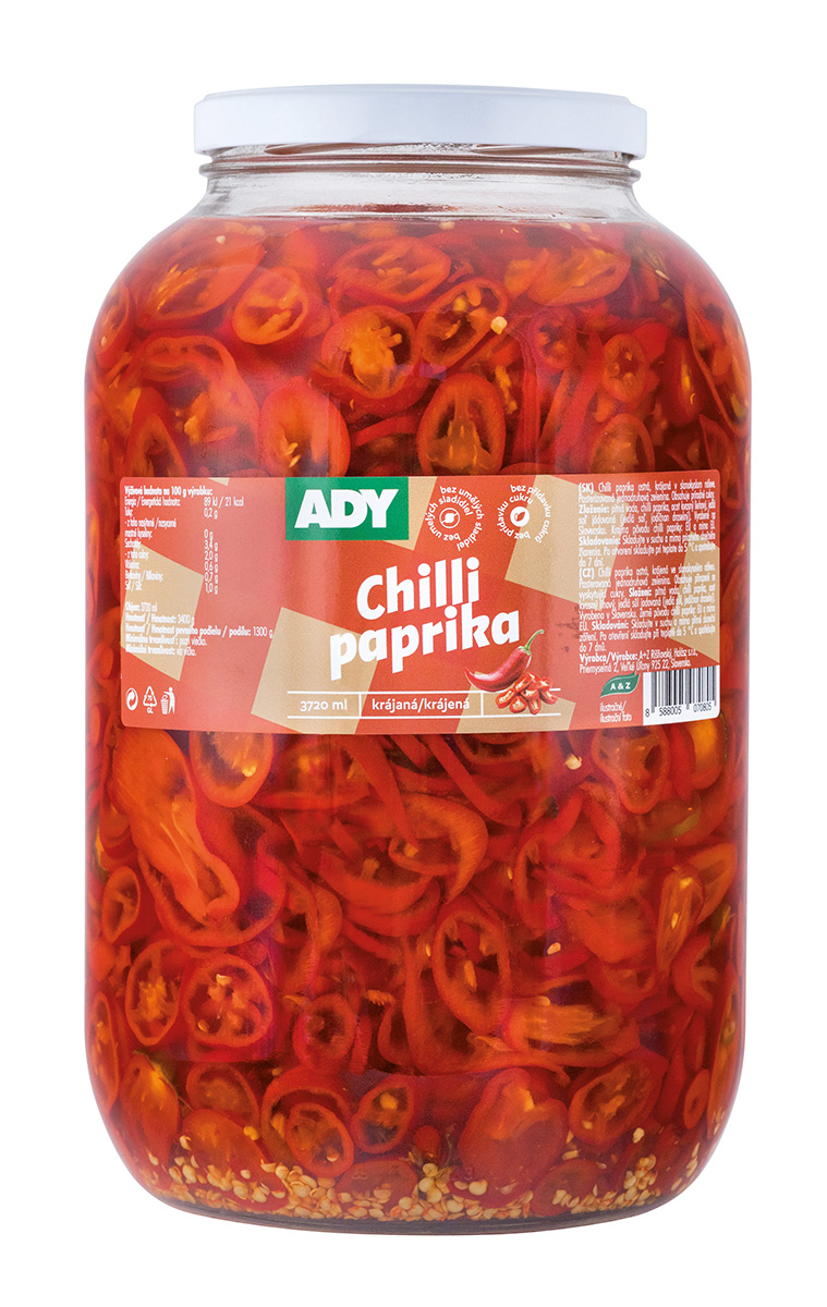 ADY Pizza Chilli paprika krájená 3,4 kg