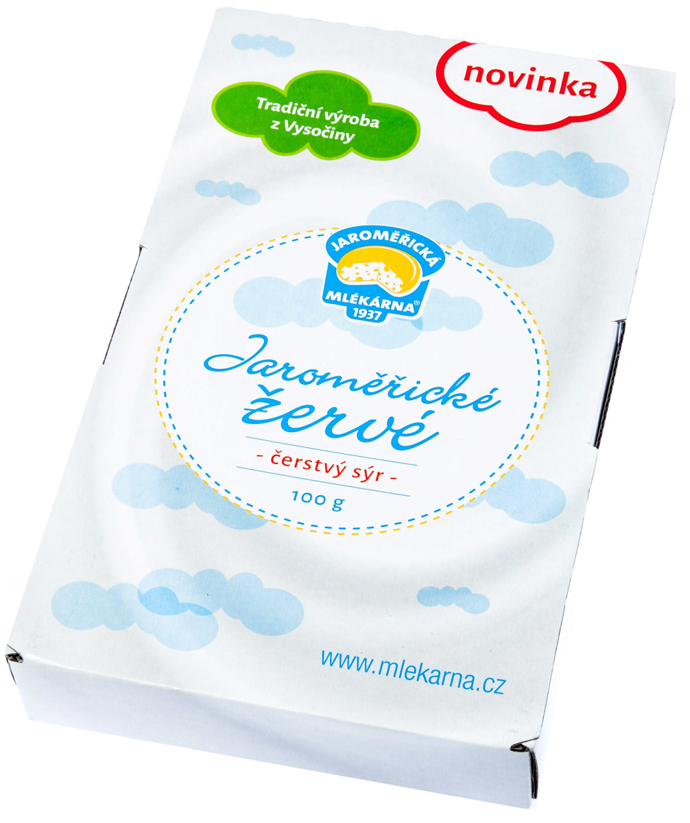 JAROMĚŘICKÁ MLÉKÁRNA Jaroměřické Žervé sýr čerstvý chlaz. 10 x 100 g