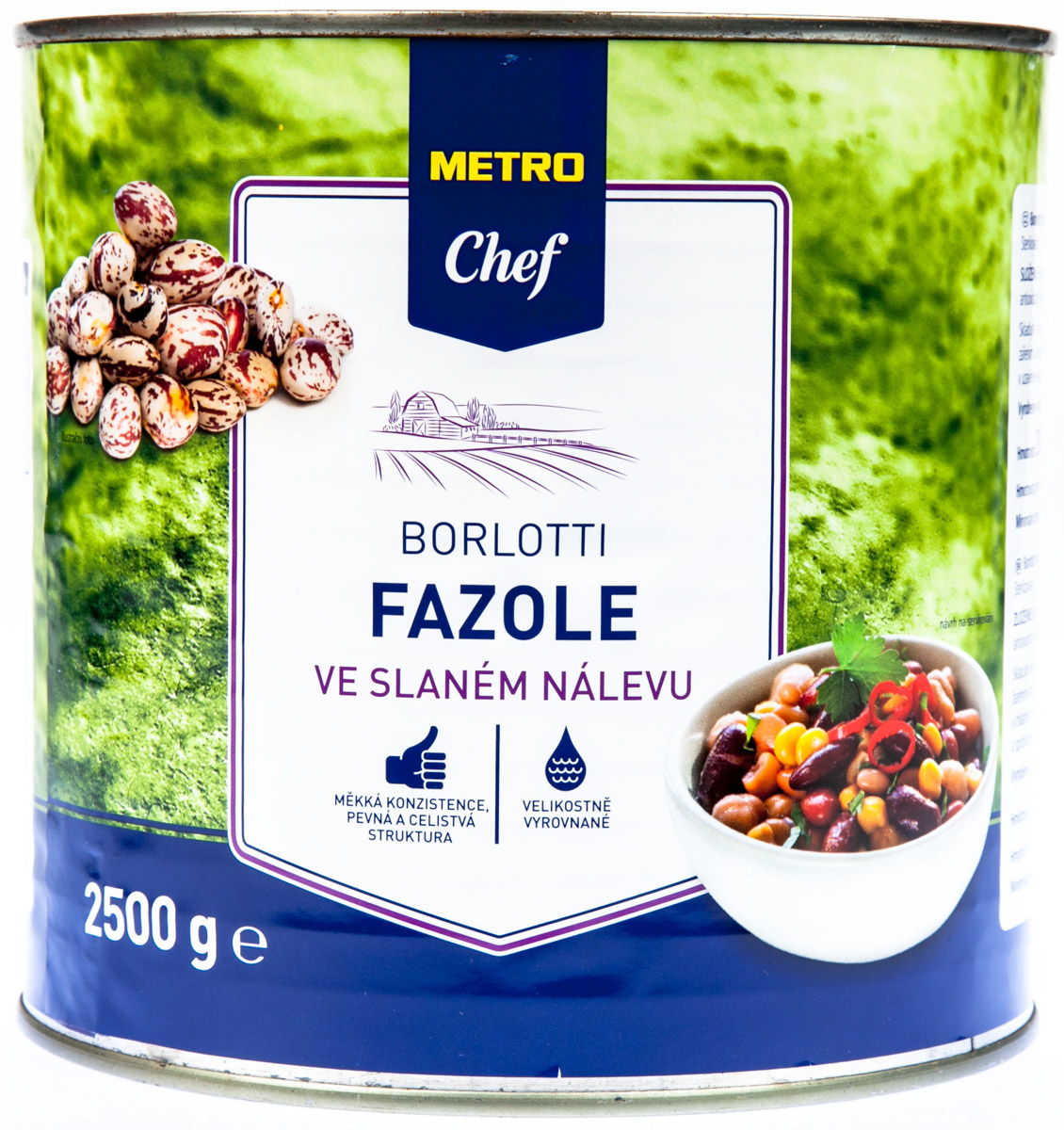 METRO Chef Fazole Borlotti ve slaném nálevu 2500 g