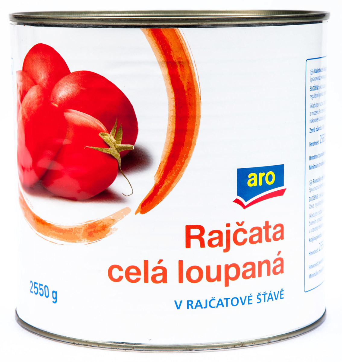 aro Rajčata celá loupaná v rajčatové šťávě 2550 g