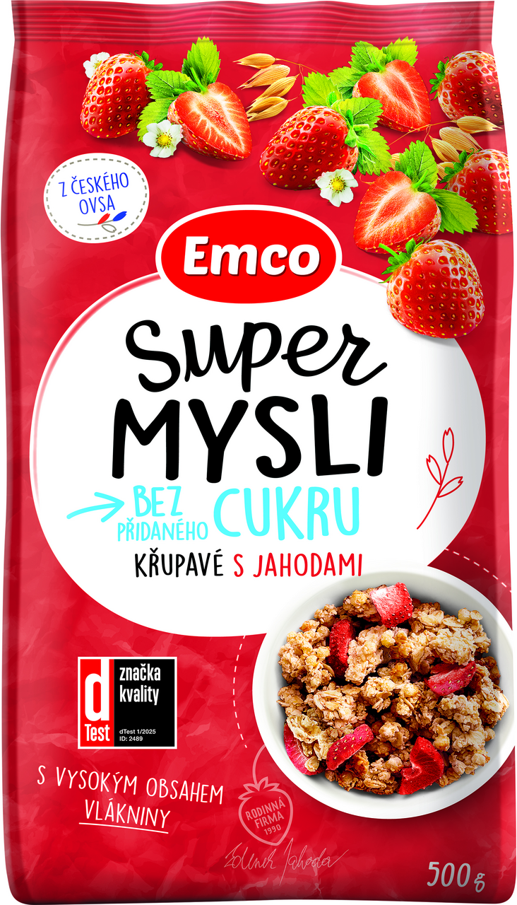 Emco Super Mysli s jahodami 500 g