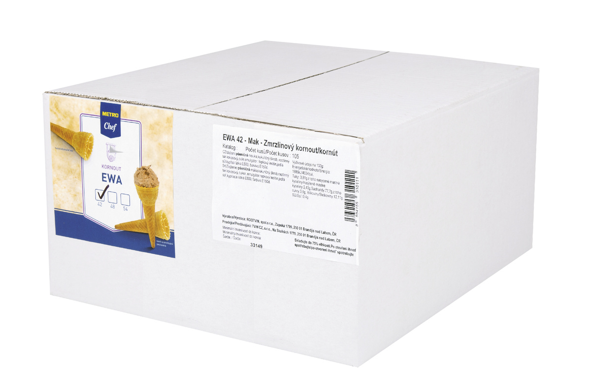 METRO Chef Kornout zmrzlinový Ewa 105 x 3,2 g