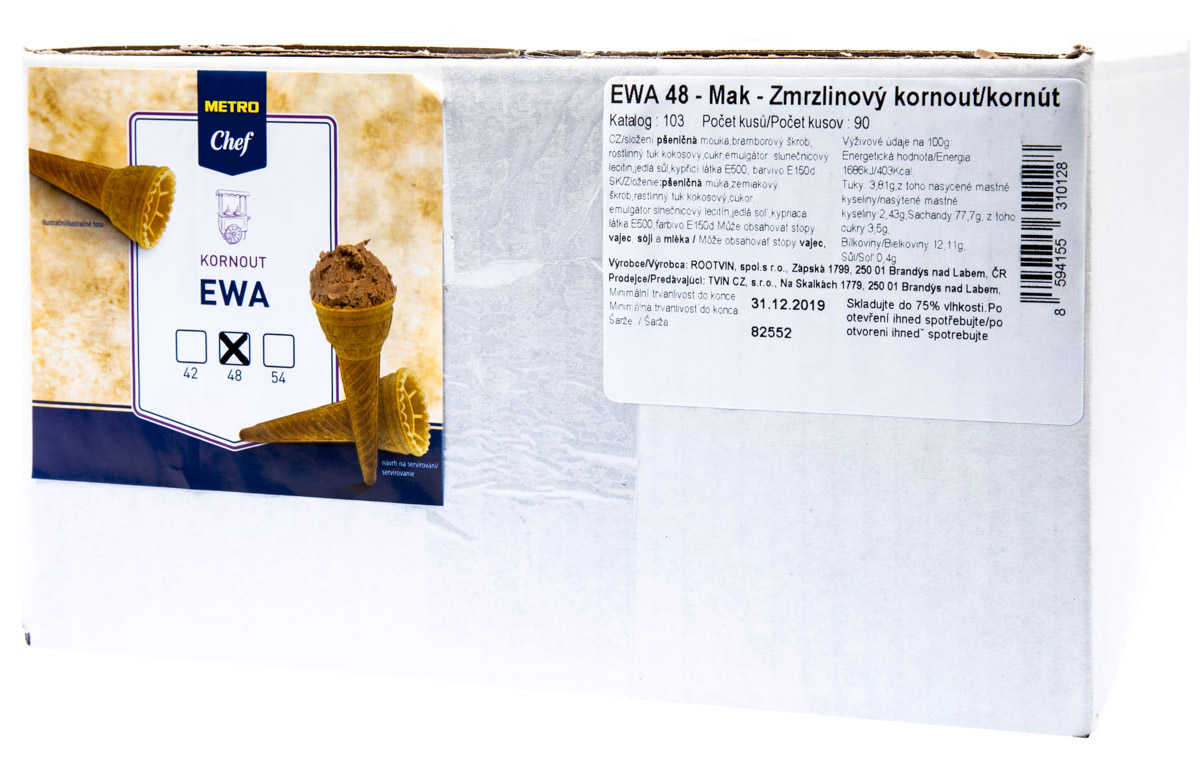 METRO Chef Kornout zmrzlinový Ewa 90 x 4,8 g