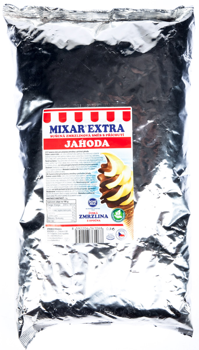 BOHEMILK MIXAR Zmrzlinová směs příchuť jahoda 2 kg
