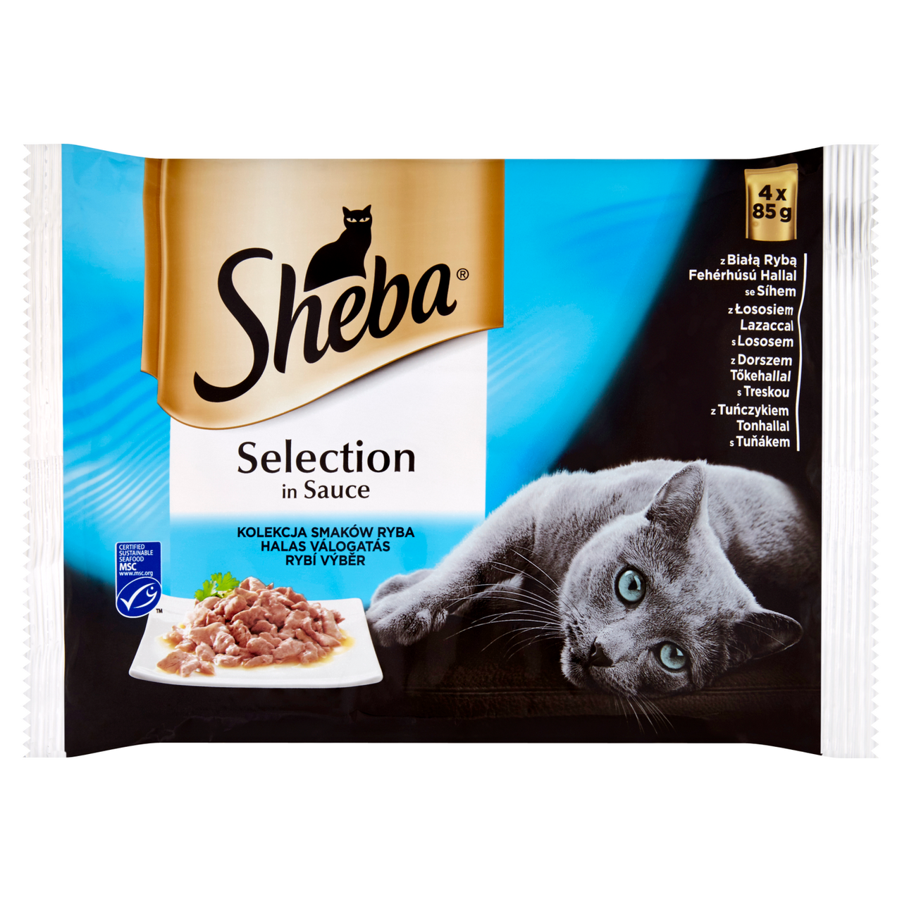 Sheba Select rybí pro kočky 4 x 85 g