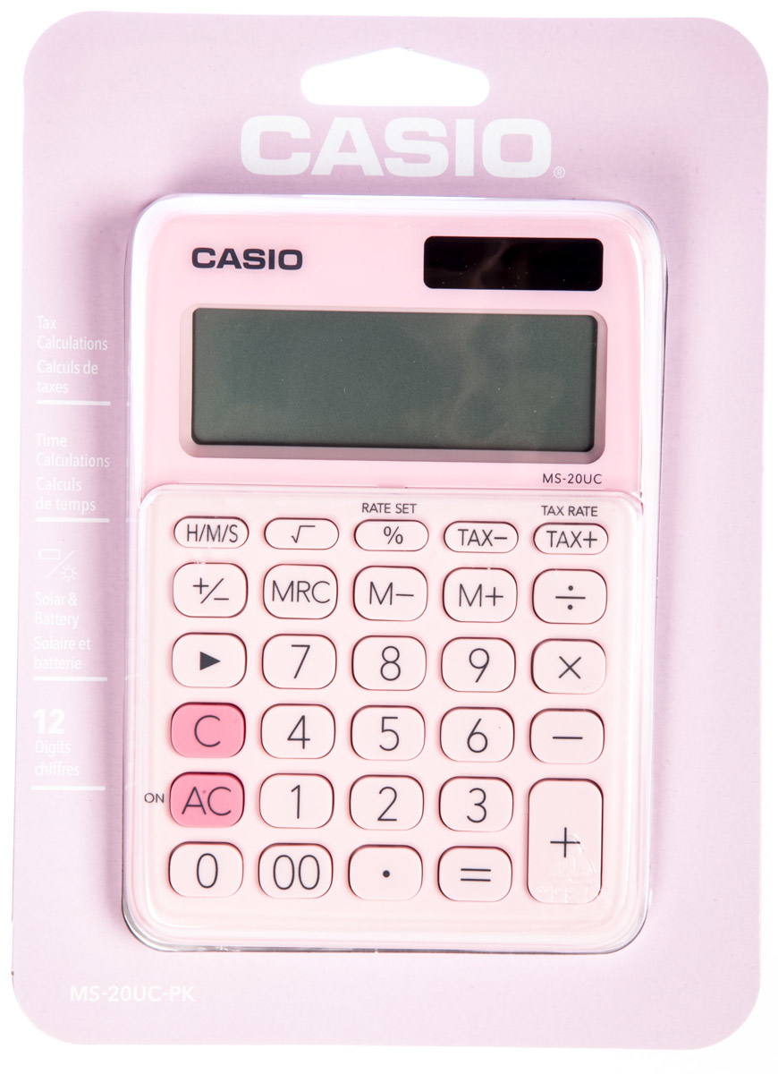 CASIO Kalkulačka MS 20 UC PK růžová 1 ks