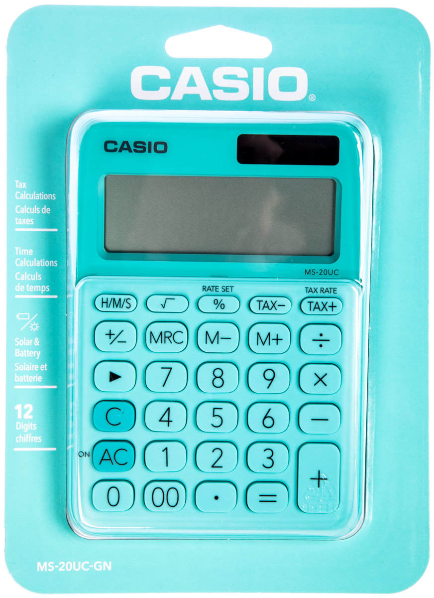 CASIO Kalkulačka MS 20 UC GN zelená 1 ks