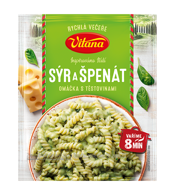 Vitana Omáčka sýrová / špenátová s těstovinami 154 g