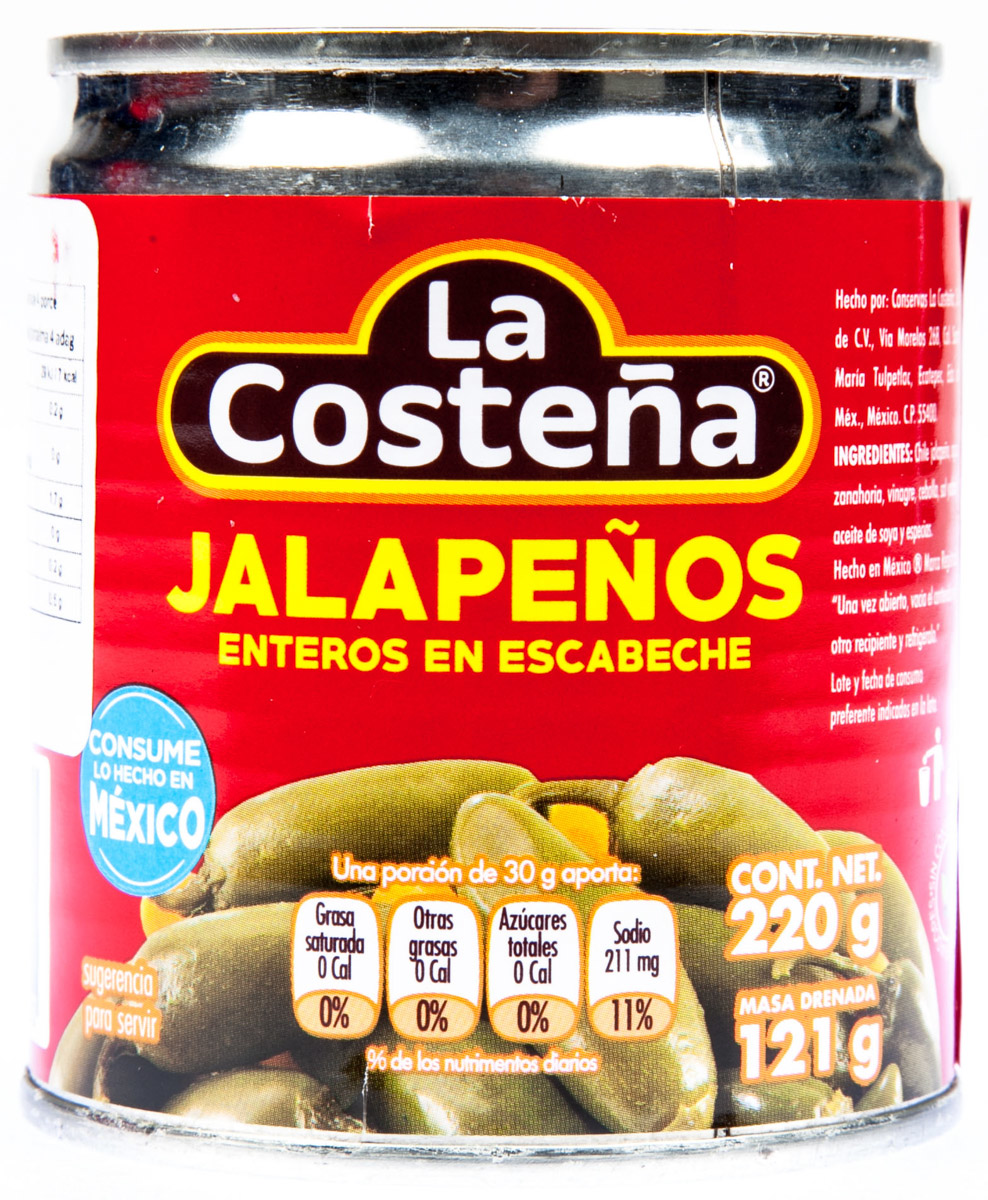 La Costeňa Jalapeno celé 220 g
