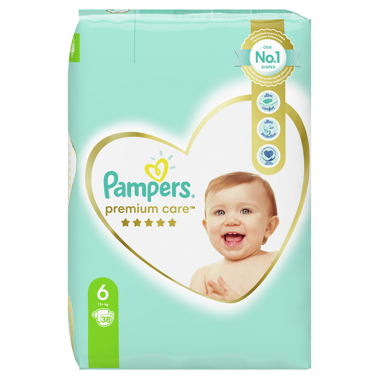 Pampers Premium Care pleny dětské S6 38 ks