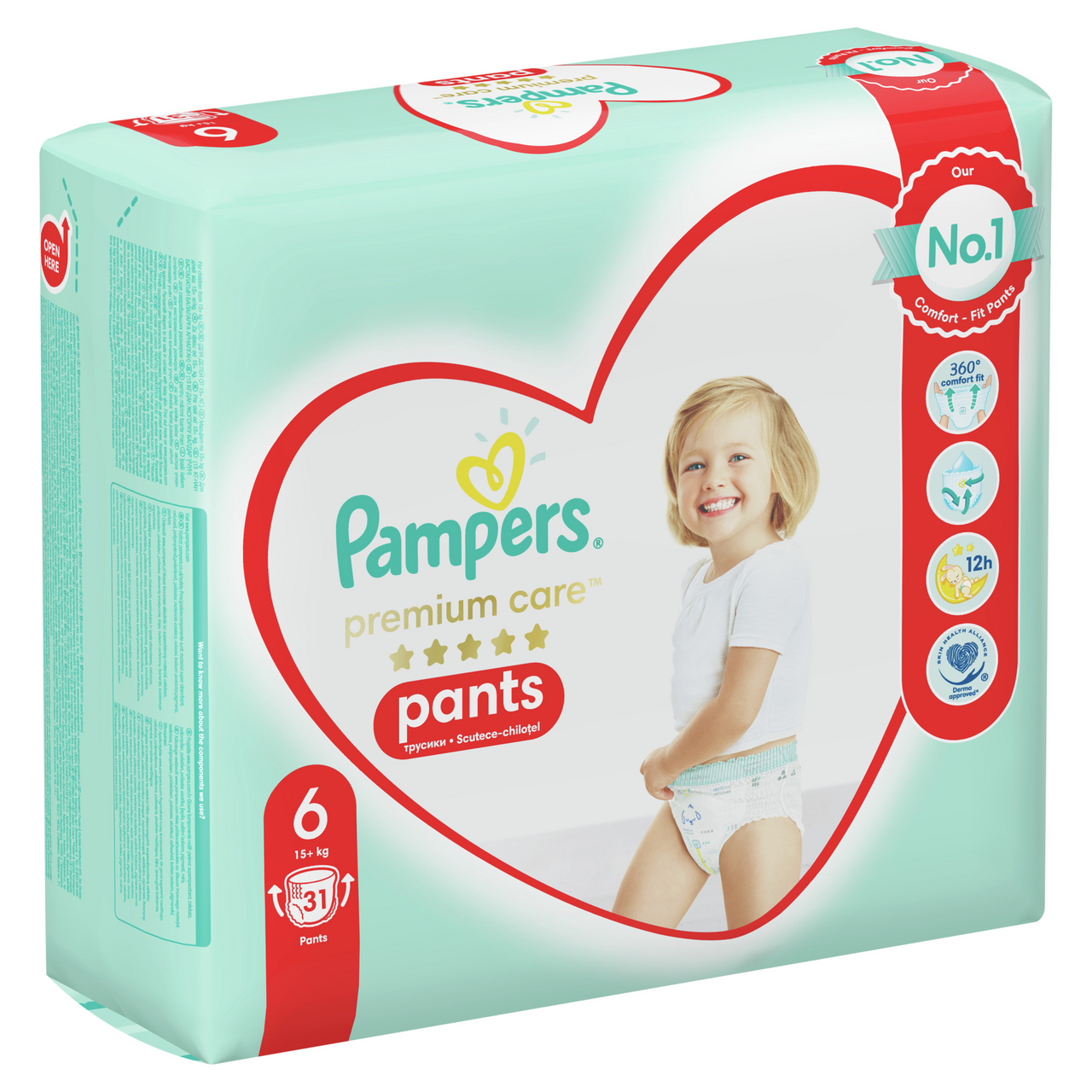 Pampers Premium Pants Extra Large S6 plenkové kalhotky 31 ks