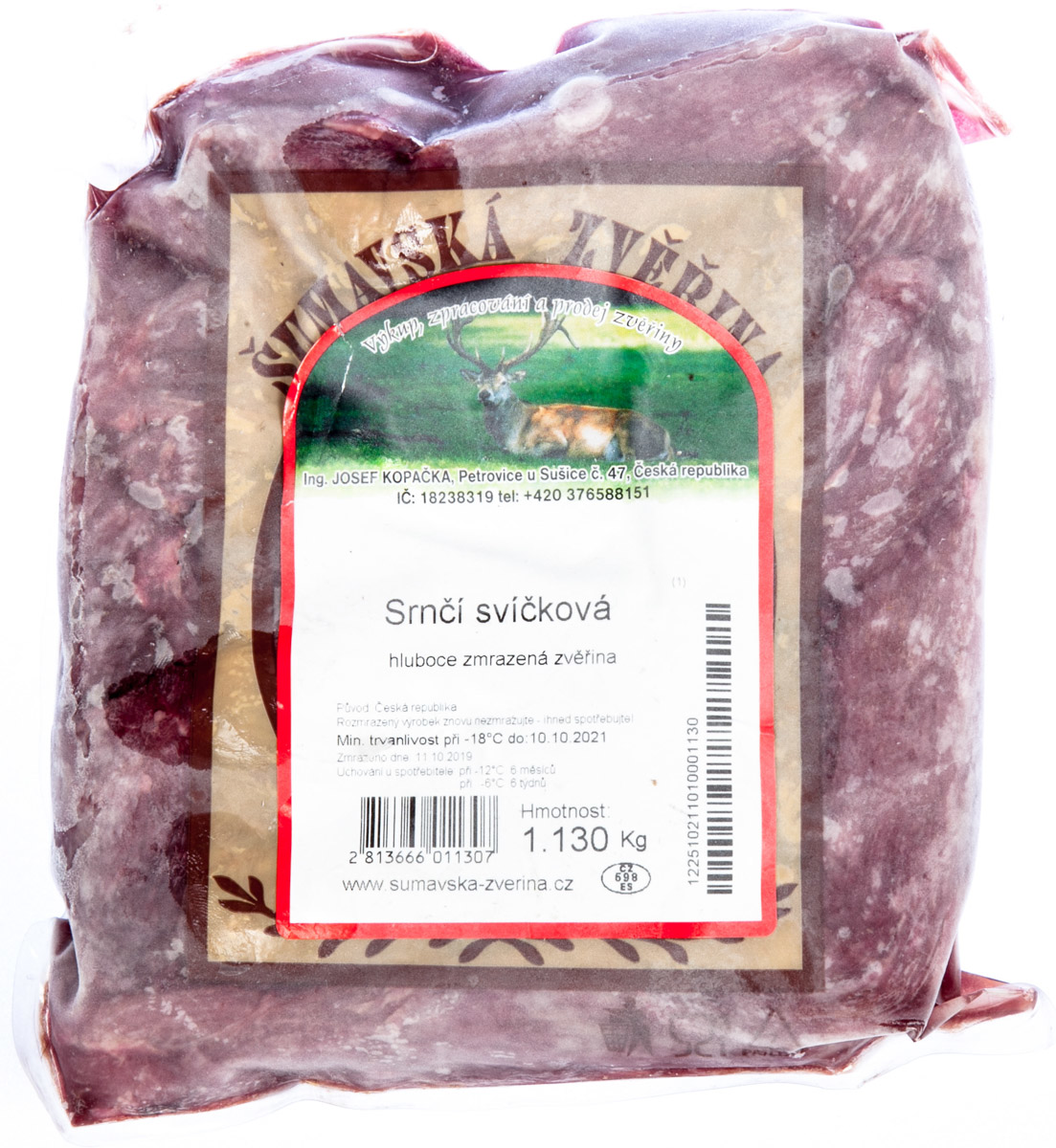 Srnčí svíčková mraž. váž. cca 1 kg