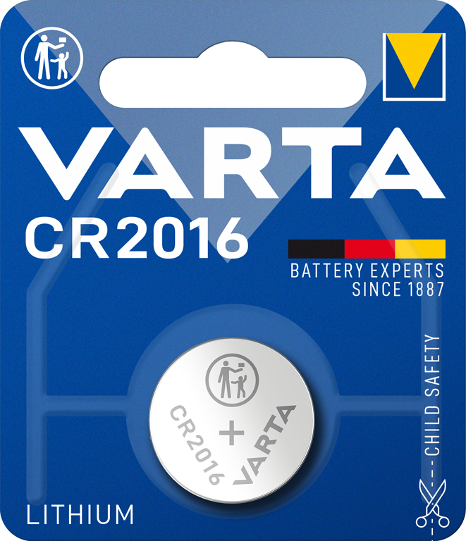 VARTA Baterie CR 2016 elektronická, knoflíková, lithiová 1 ks