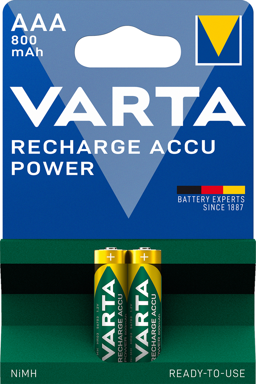VARTA Baterie Recharge Accu Power 2 AAA 800 mAh mikrotužkové 2 ks