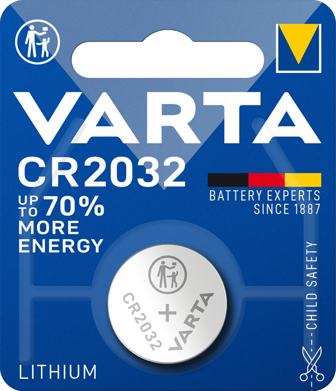 VARTA Baterie CR2032 elektronická, knoflíková, lithiová 1 ks