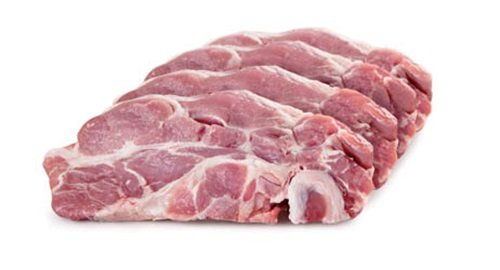 Vepřová krkovice s kostí plátky chlaz. 10 x 160 g vlastní výroba