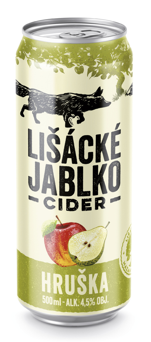 LIŠÁCKÉ JABLKO Cider hruška 24 x 500 ml plech