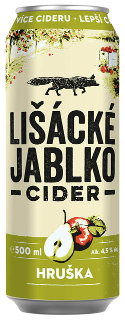 LIŠÁCKÉ JABLKO Cider hruška 6 x 500 ml plech