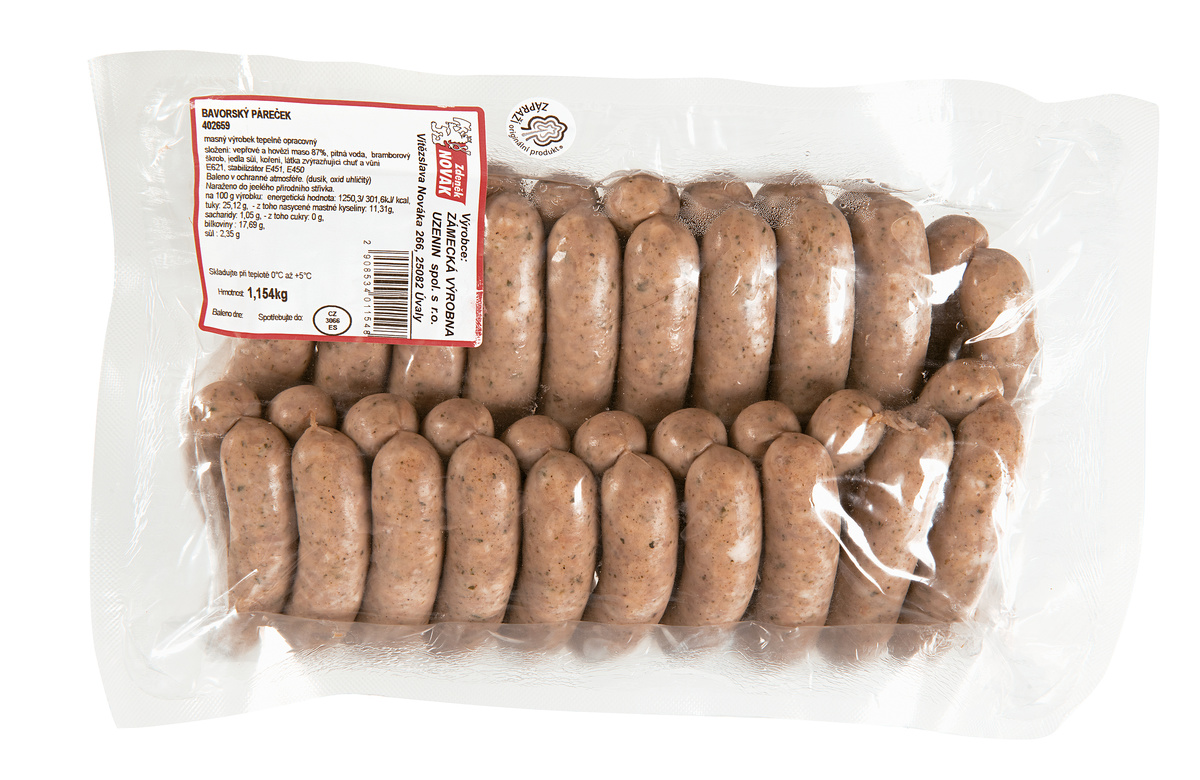 ZÁMECKÁ VÝROBNA Páreček bavorský chlaz. 1,4 kg